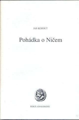Jan Kohout: Pohádka o Ničem